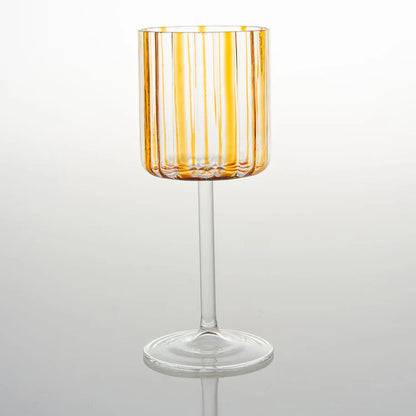 Amber Stripes Wine Goblet