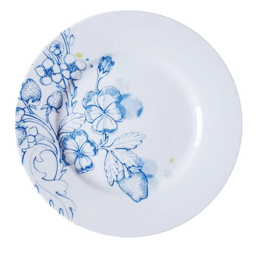 set of 2 Blue Summer dessert plates #1
