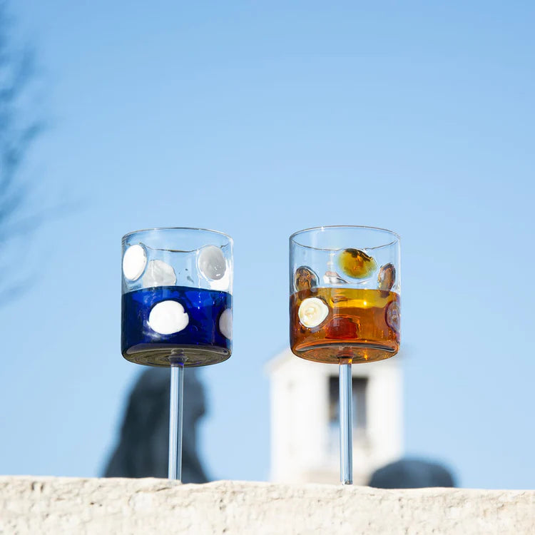 Mezzo & Mezzo Bolle Blue Goblet