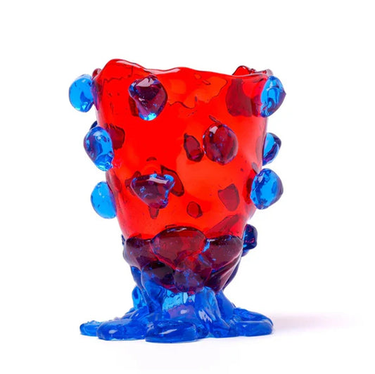 Nugget Vase - Red, Light Blue