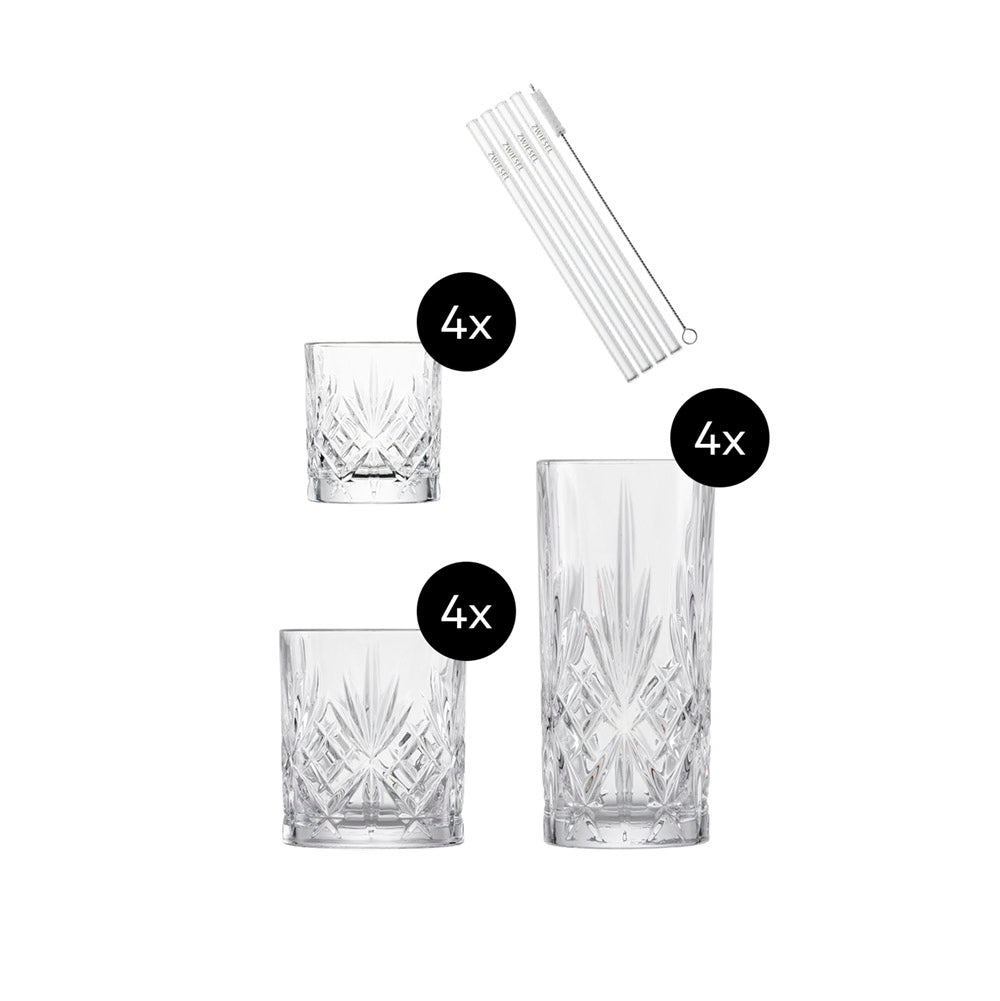 Show Assorted Bar Glasses, Set of 17