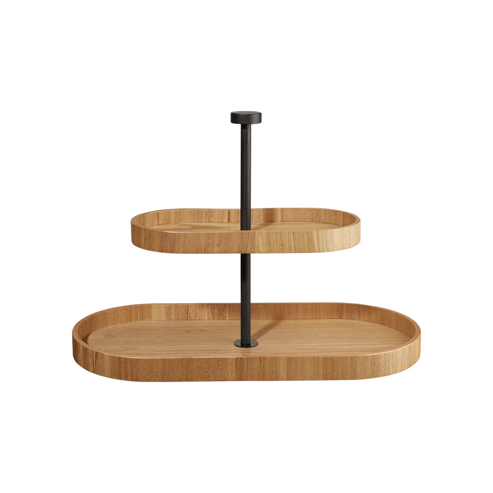ASA Wood 2-Tier Oval Etagere