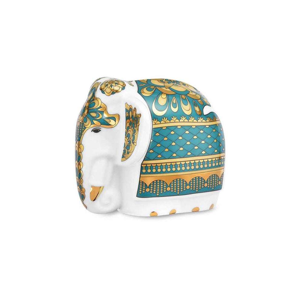 Noritake Tusker Elephant Tea Canister, Blue