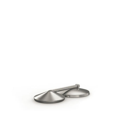 Simplehuman Sensor Mirror Fold with Travel Case-Pair of silver cufflinks on a white background