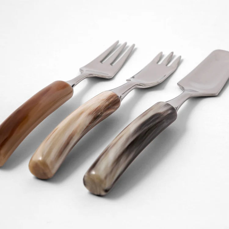 Set of 3 Natural Dessert Cutlery