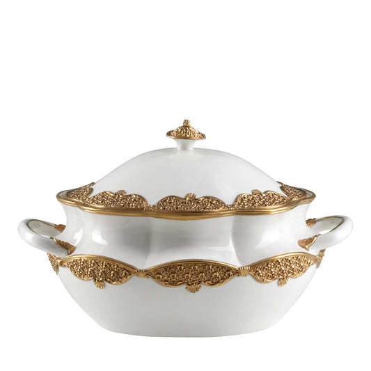 Caterina White & Gold Tureen