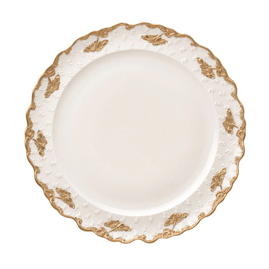 Lucia White & Gold Serving Plate