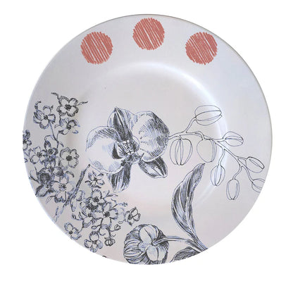 Marie Antoinette Black and Red Set of 2 Bread Plates