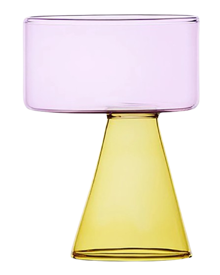 Glass yellow-pink