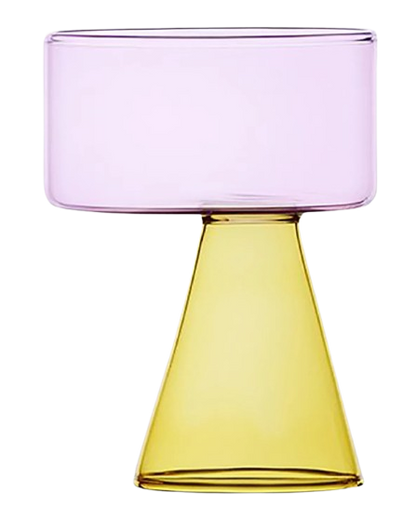 Glass yellow-pink