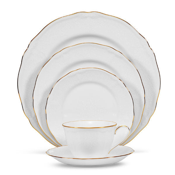 Noritake Princess Bouquet 67 Piece Dinner Set, Gold