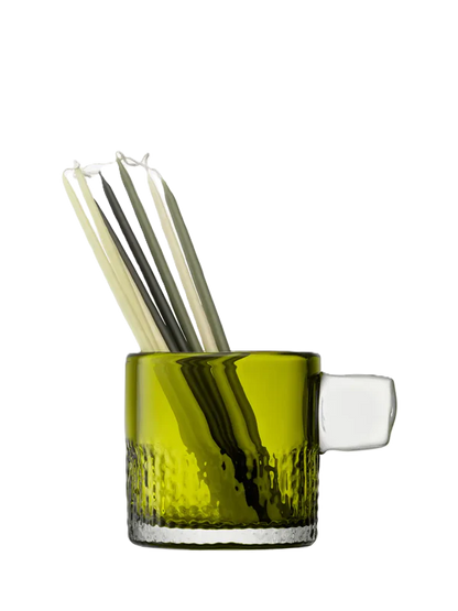 Handle Tealight Holder H9cm Olive