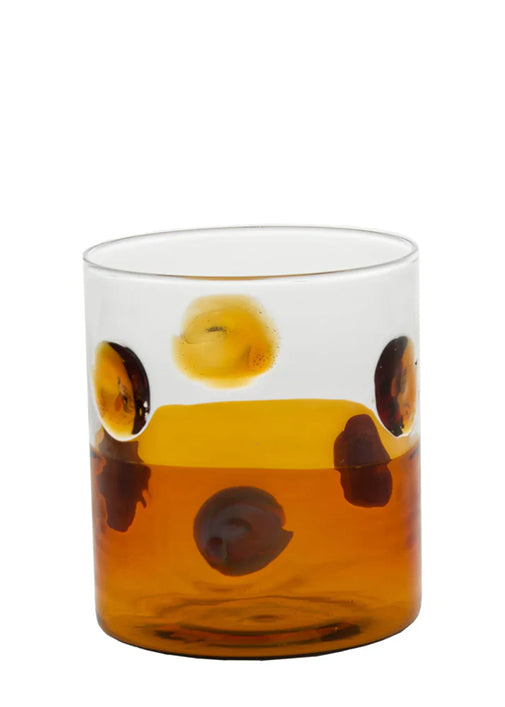 Mezzo & Mezzo Bolle Amber Glass