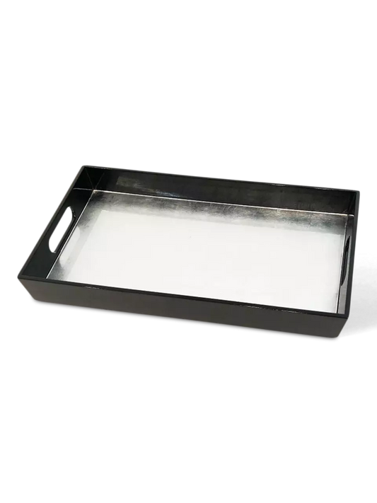 Lacquered Tray Silver Leaf M