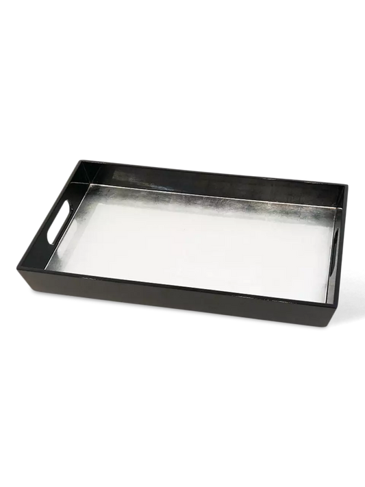 Lacquered Tray Silver Leaf L