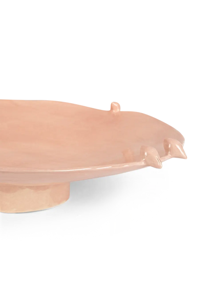 Flat Round Dish On Stand