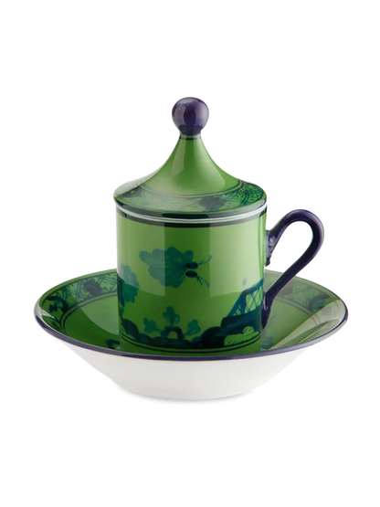 Oriente Italy Malachite Tete A Tete Coffee Set