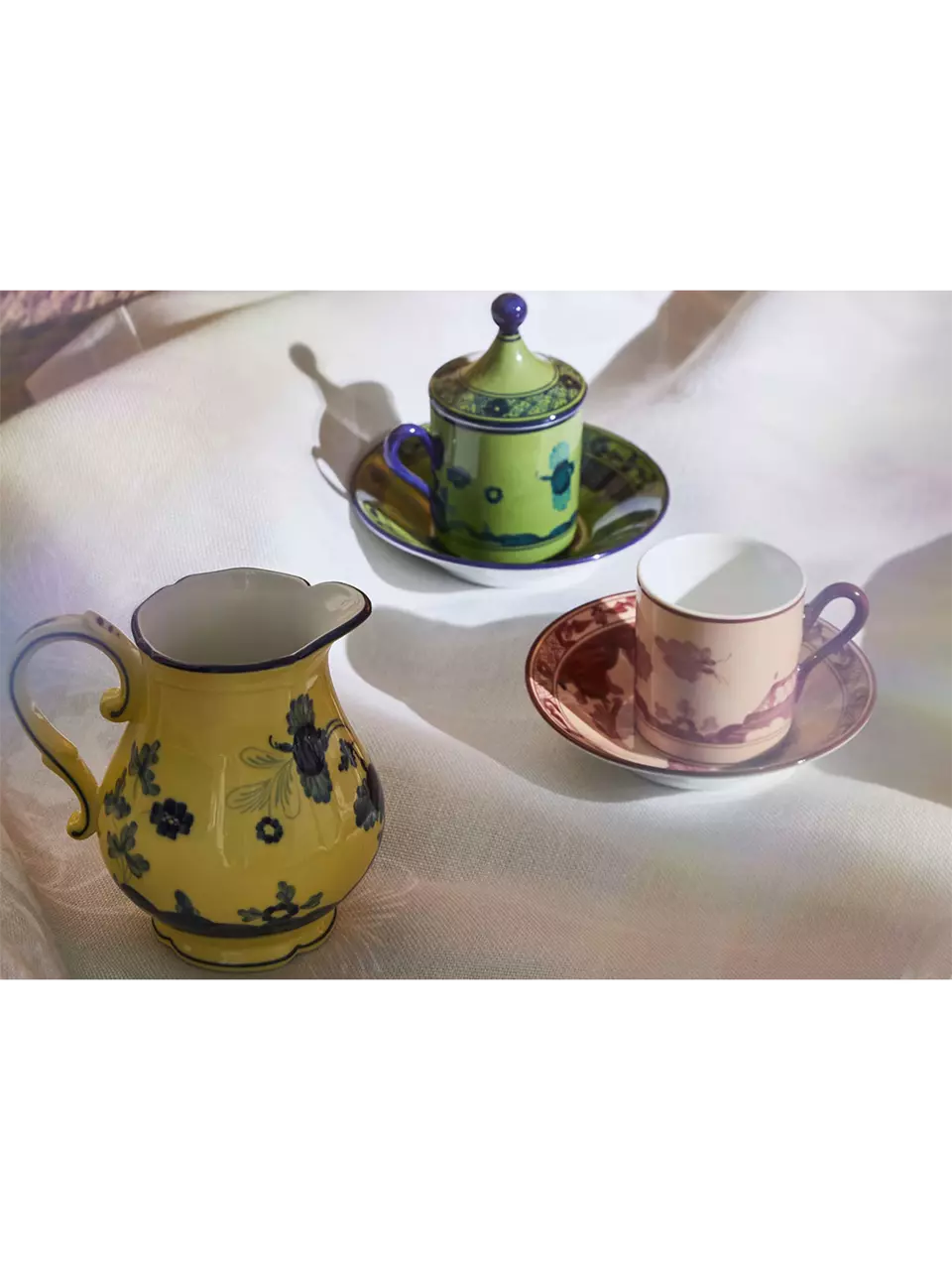 Oriente Italy Malachite Tete A Tete Coffee Set