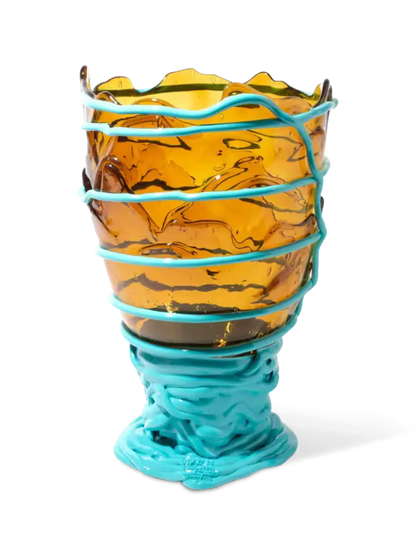 Fish Design Amber Vase