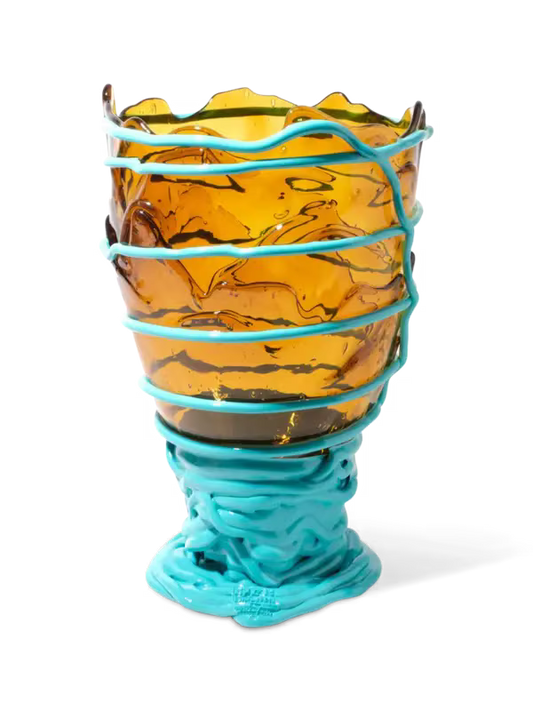 Fish Design Amber Vase