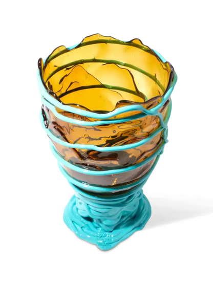 Fish Design Amber Vase