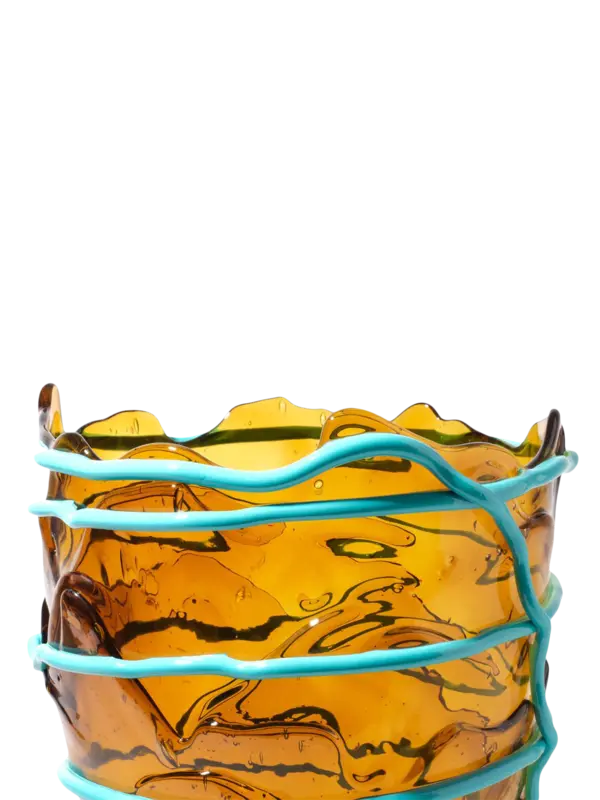 Fish Design Amber Vase