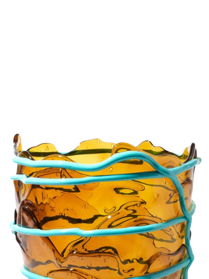 Fish Design Amber Vase