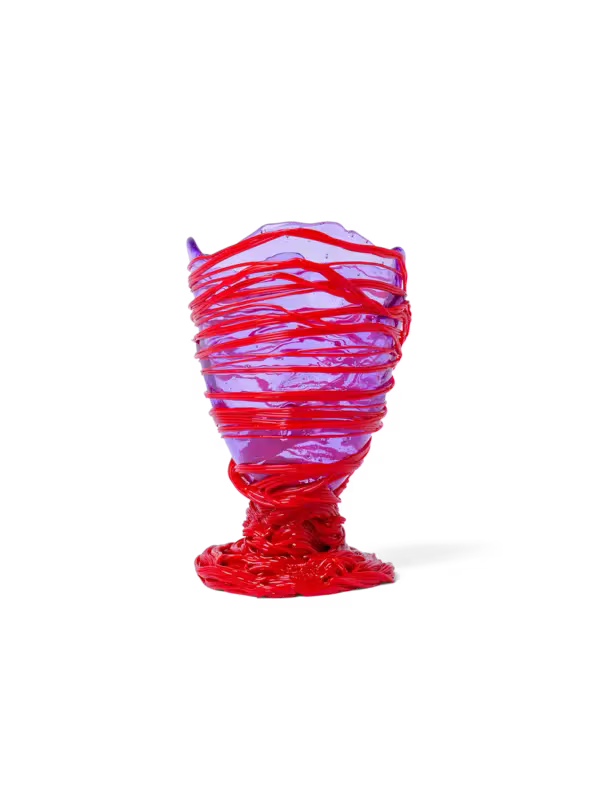 Fish Design Ruby & Red Vase - Small
