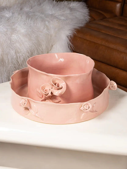 Flower Crafted Salad Bowl