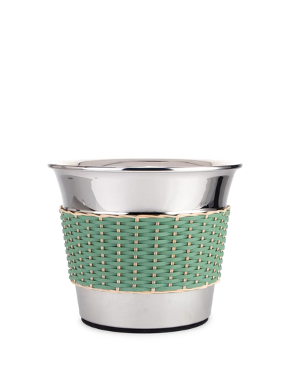 Menton Leather Rattan Bottle Bucket