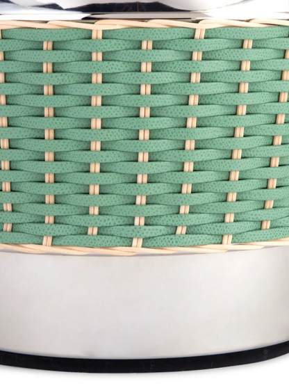 Menton Leather Rattan Bottle Bucket