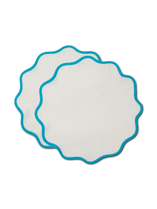 Set Of 2 Light Blue Cloud Placemats