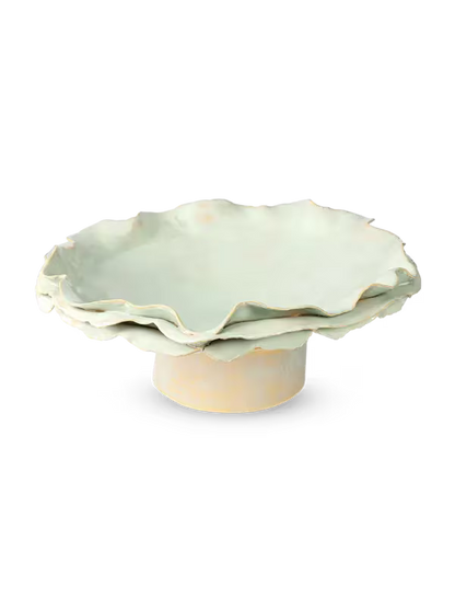 Ruffle Dish On Stand