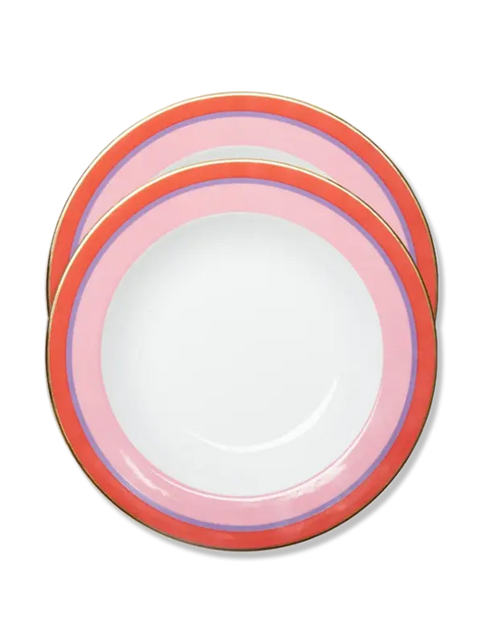 Rainbow Rosa Soup Plates