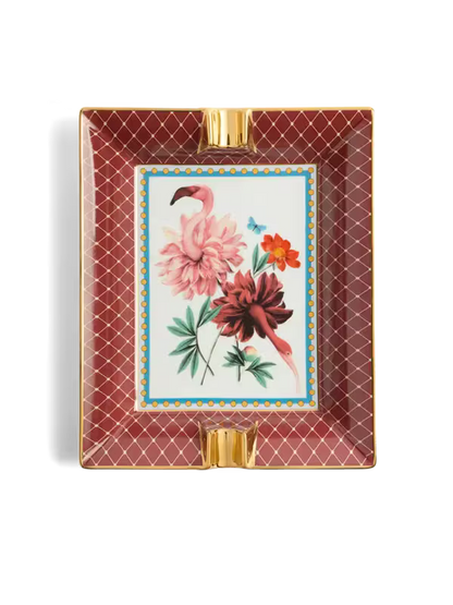 Bird bloom Bordeaux Ashtray