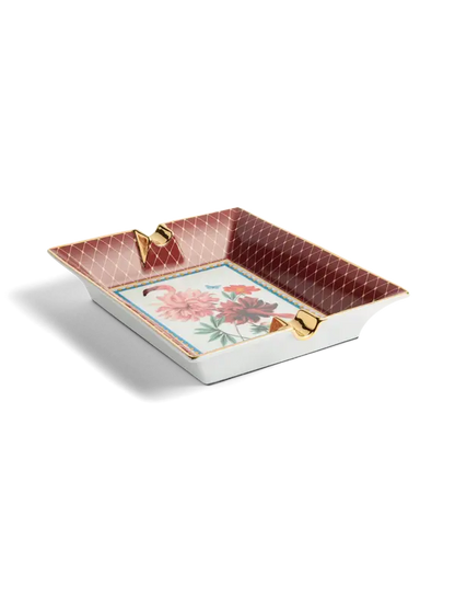 Bird bloom Bordeaux Ashtray