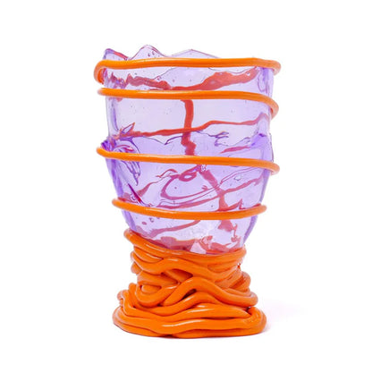 Pompitu II Vase - Clear Lilac And Matt Pumpkin