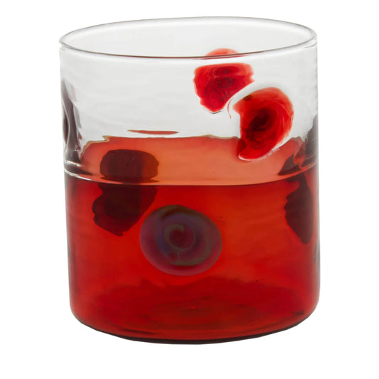 Mezzo & Mezzo Bolle Red Glass
