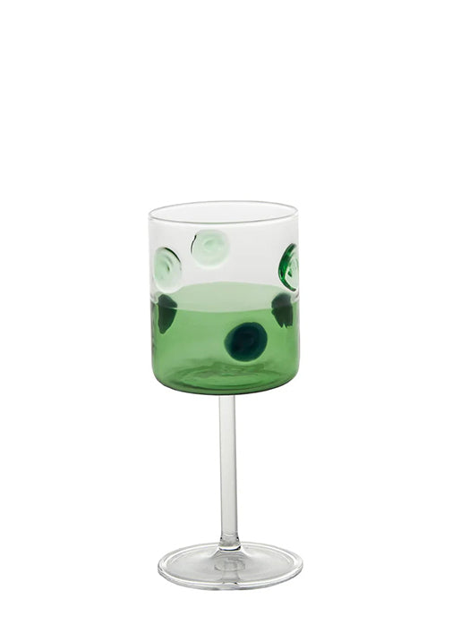 Mezzo & Mezzo Bolle Green Goblet