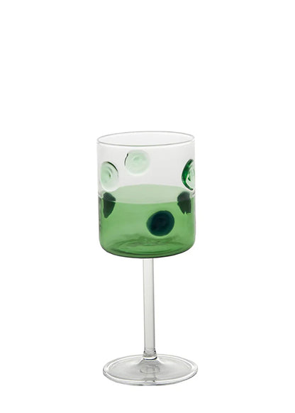 Mezzo & Mezzo Bolle Green Goblet