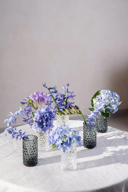 Grey Smoke Hobnail Bud Vase