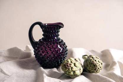 Violet Hobnail Jug 1L