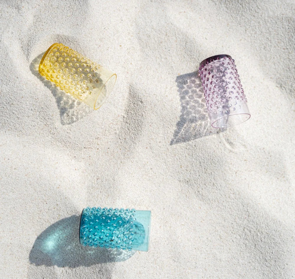 Citrine Hobnail Tumblers Set of 4