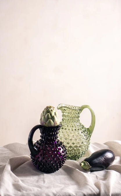 Violet Hobnail Jug 1L