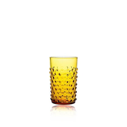 Amber Hobnail Tumblers set of 4