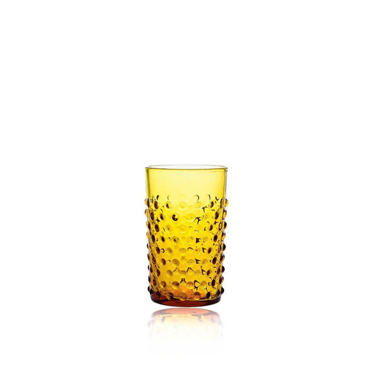 Amber Hobnail Tumblers set of 4