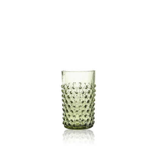 Olive Green Hobnail Tumblers Set of 4