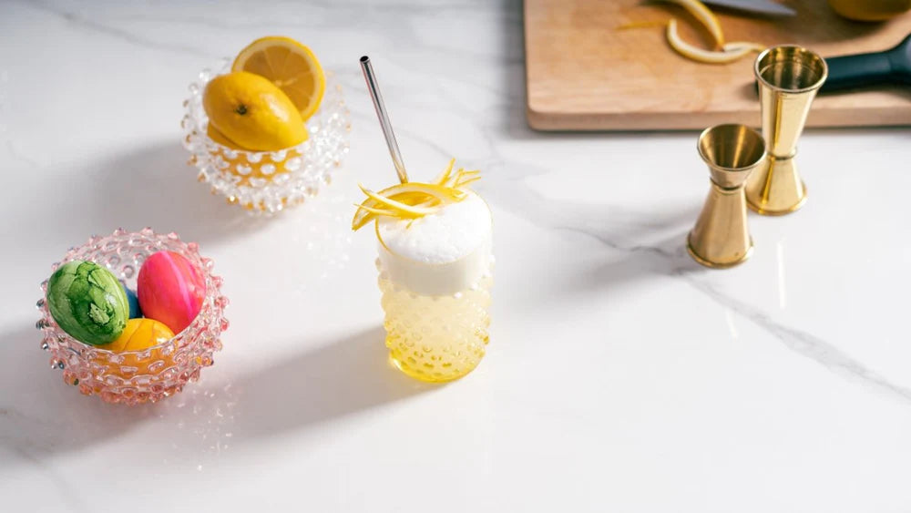 Citrine Hobnail Tumblers Set of 4