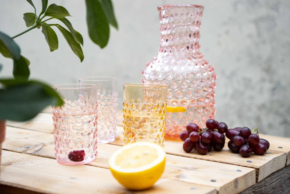 Rosaline Hobnail Tumblers set of 4