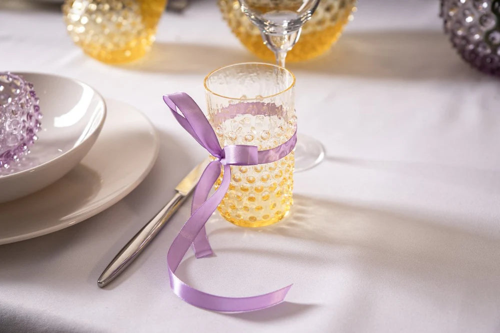 Citrine Hobnail Tumblers Set of 4